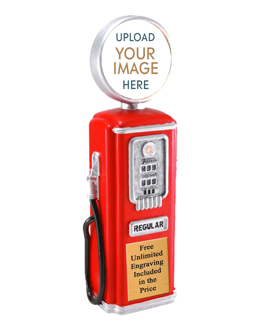 Custom Gas Pump Trophy – 9" Personalized Car Show Award
