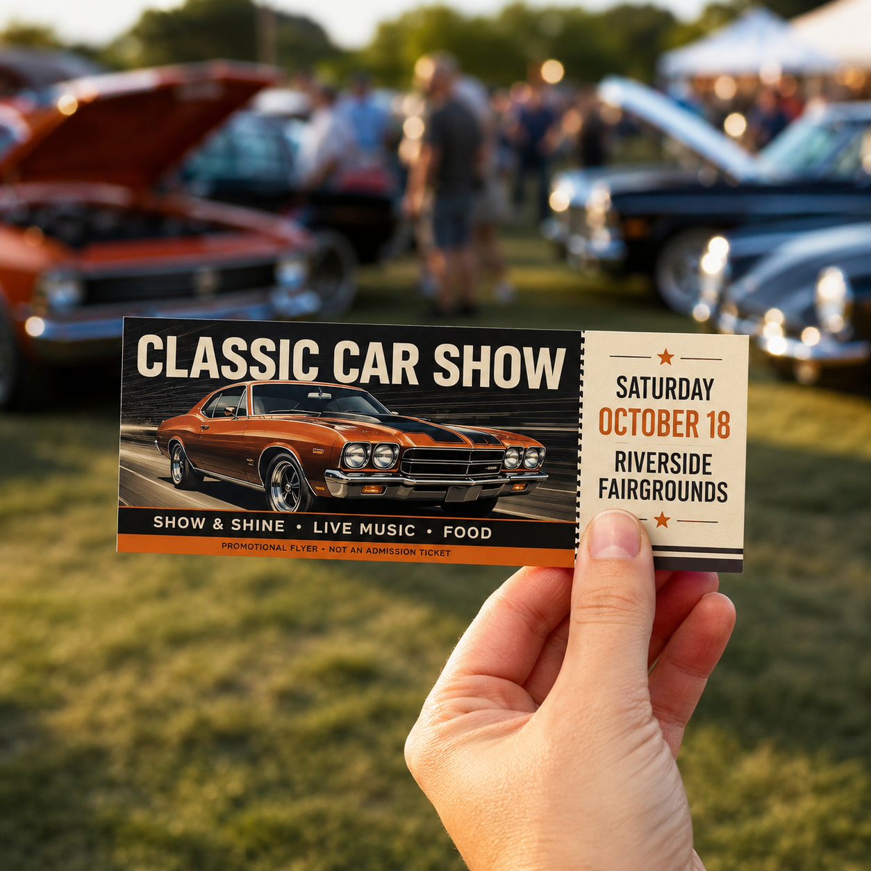 Custom Ticket-Style Event Flyers – 2.125″ x 5.5″