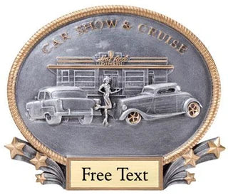 Oval Car Show & Cruise Trophy – 8" Personalized Award