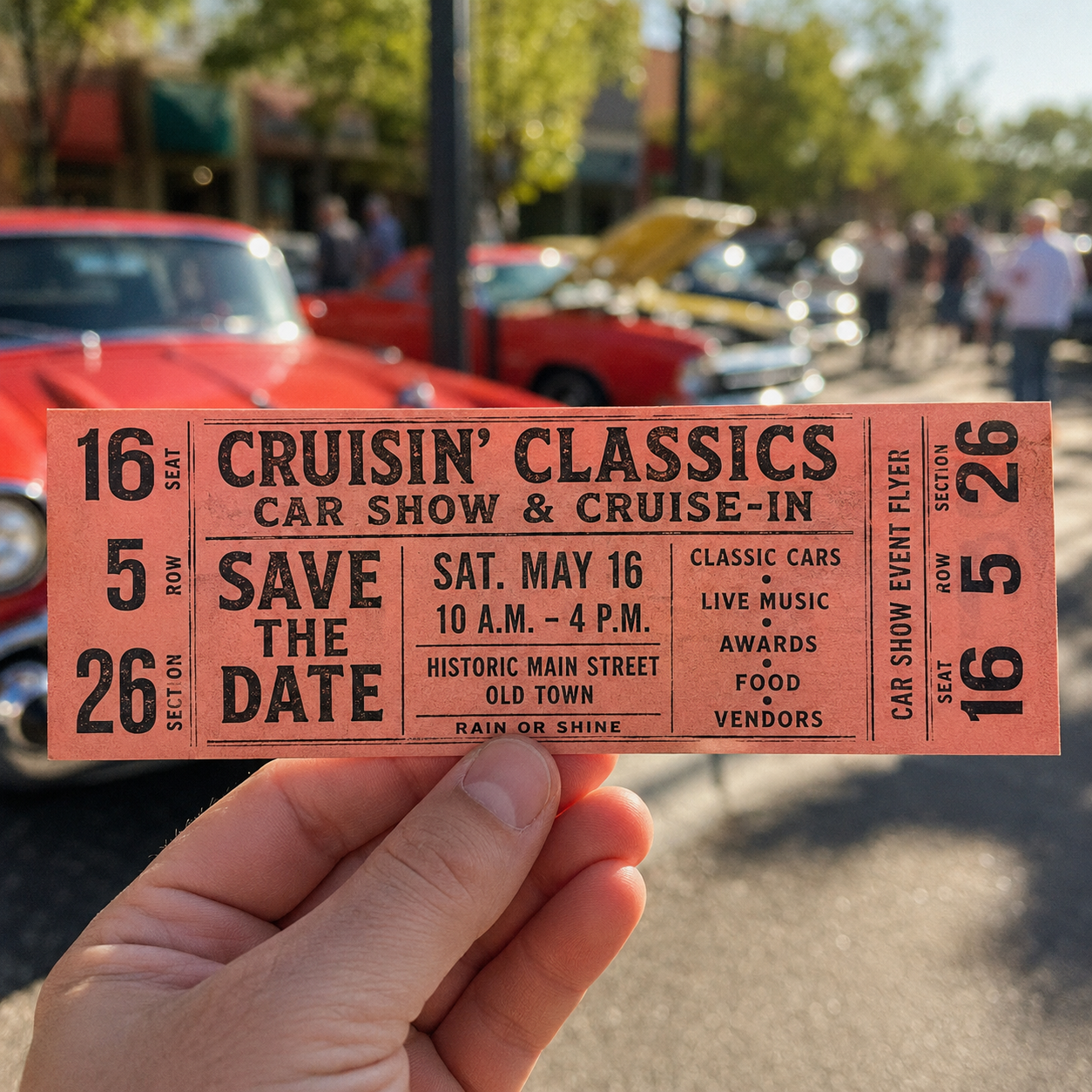 Custom Ticket-Style Event Flyers – 2.125″ x 5.5″