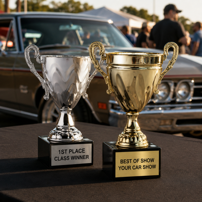 Classic Championship Car Show Cup Trophies – Gold or Silver
