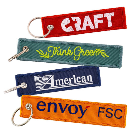 Custom Embroidered Flight Keytags – 4"