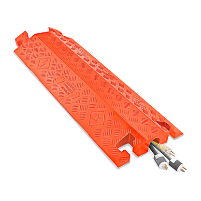 Orange 36 x 14 x 3 inch drop-over single-channel cable protector