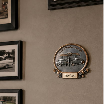 Oval Car Show & Cruise Trophy – 8" Personalized Award