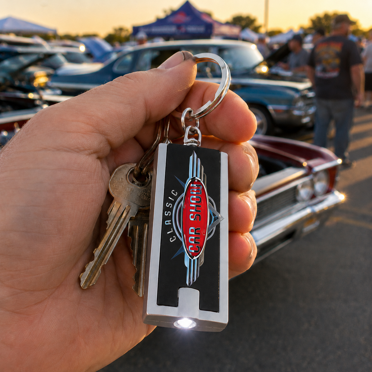 Custom Rectangle Light Keychains – 1 Color or Full Color
