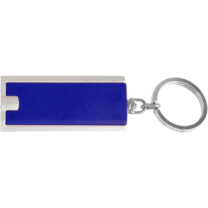 Custom rectangle light keychain in blue