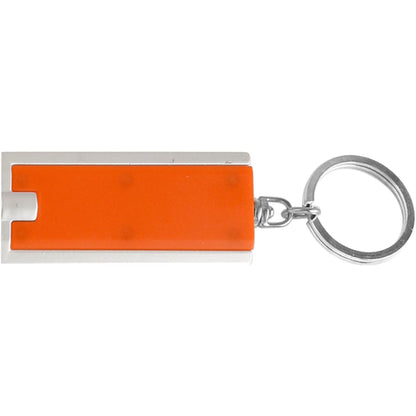 Custom rectangle light keychain in orange