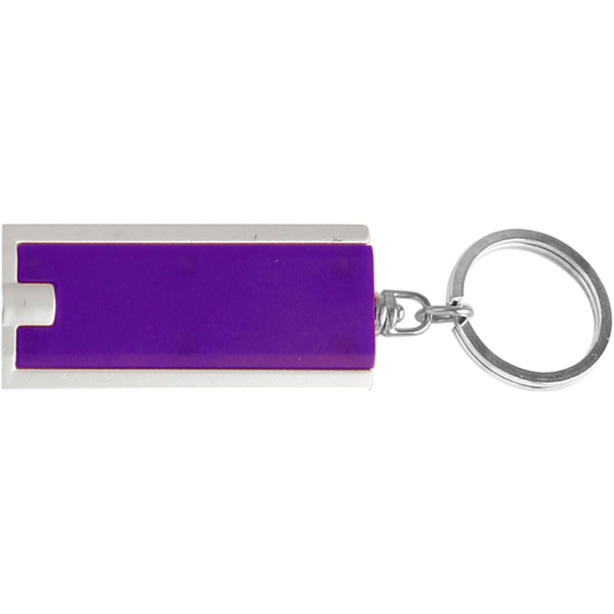 Custom rectangle light keychain in purple